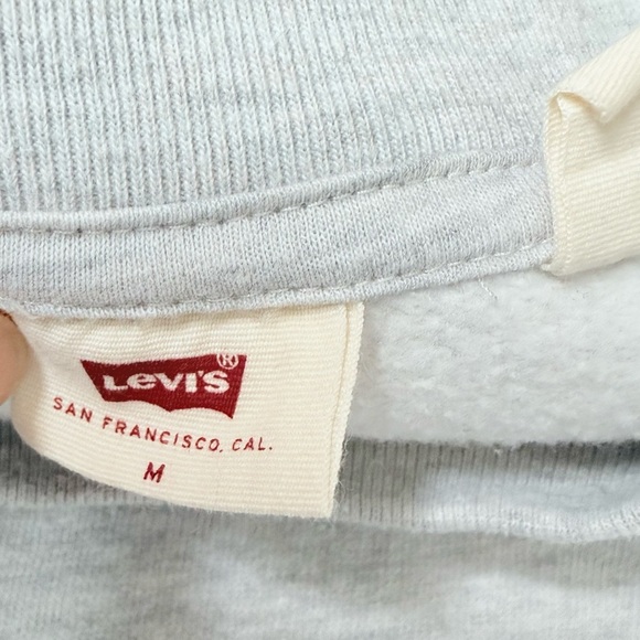 Levi's Gray Women’s Fleece Pullover Sweater Top - Picture 4 of 10